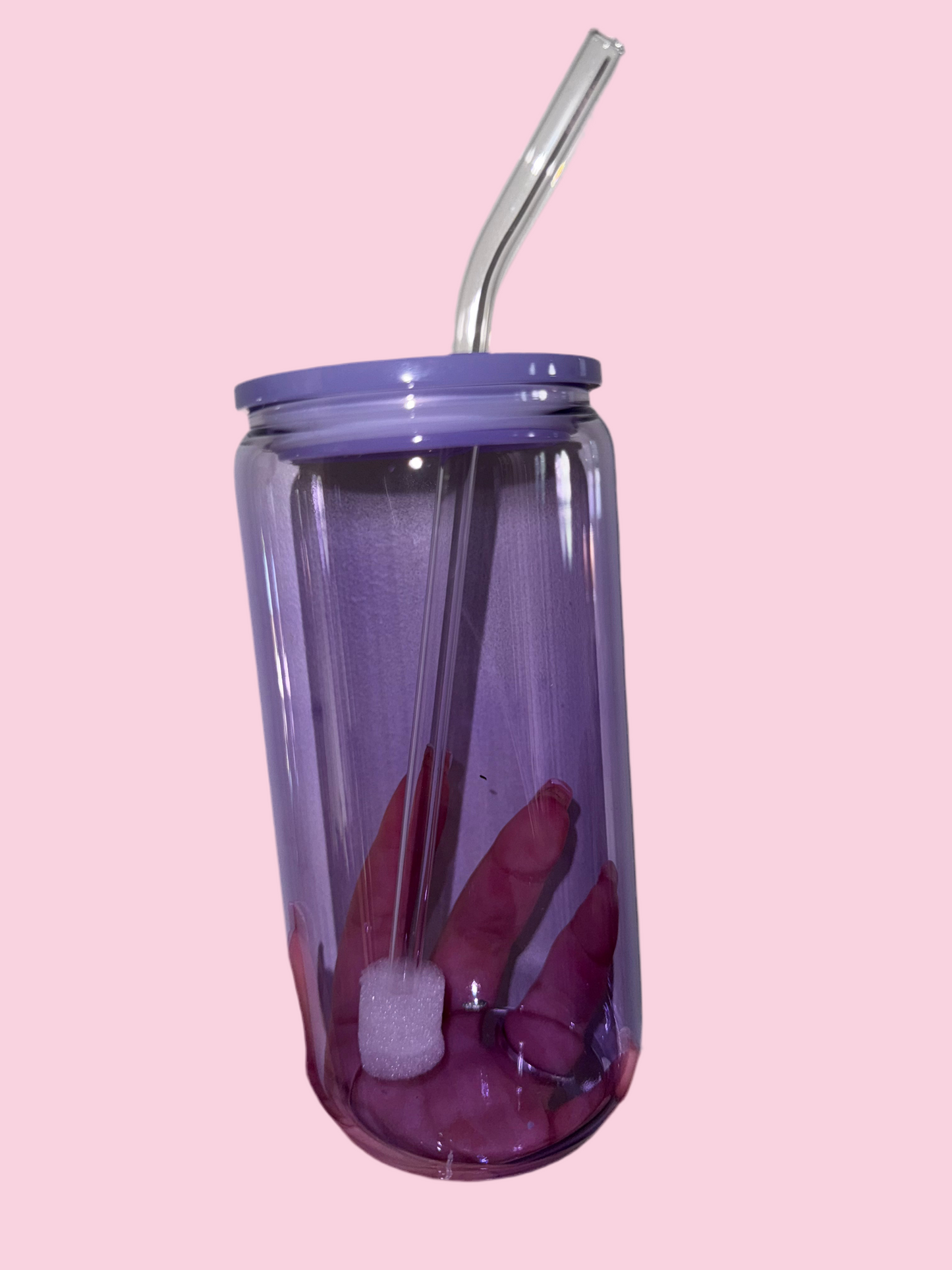 16 oz colored glass cup